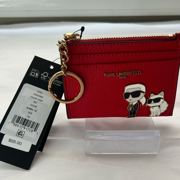 NWT Karl Lagerfeld red card holder